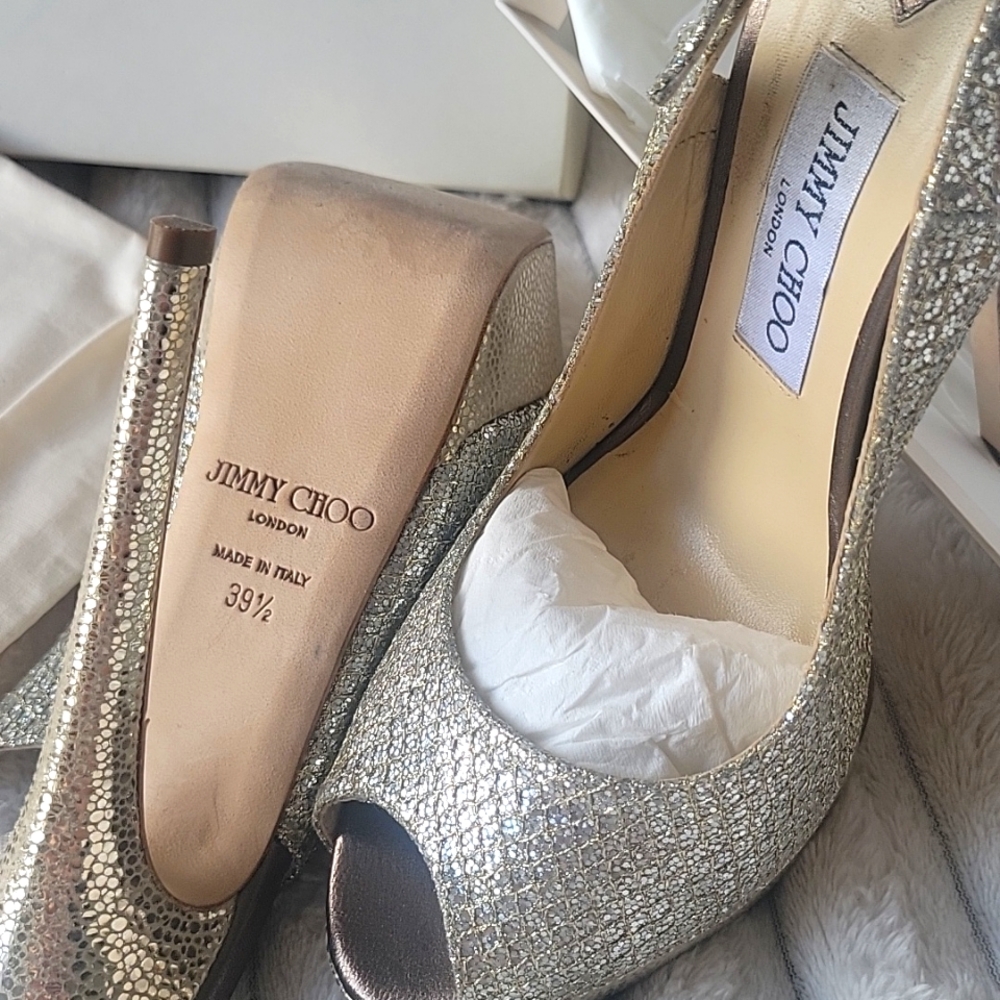 Sparkling Silver Jimmy Choo Heels💎 - Picture 3 of 4